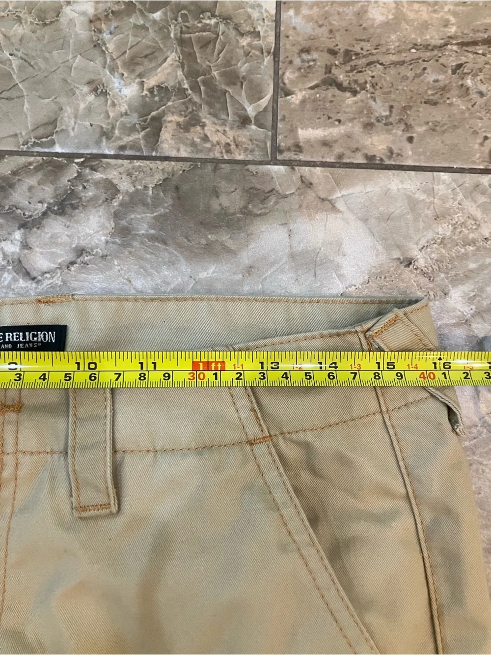 True Religion Warped Horseshoe Single Needle Cargo pants